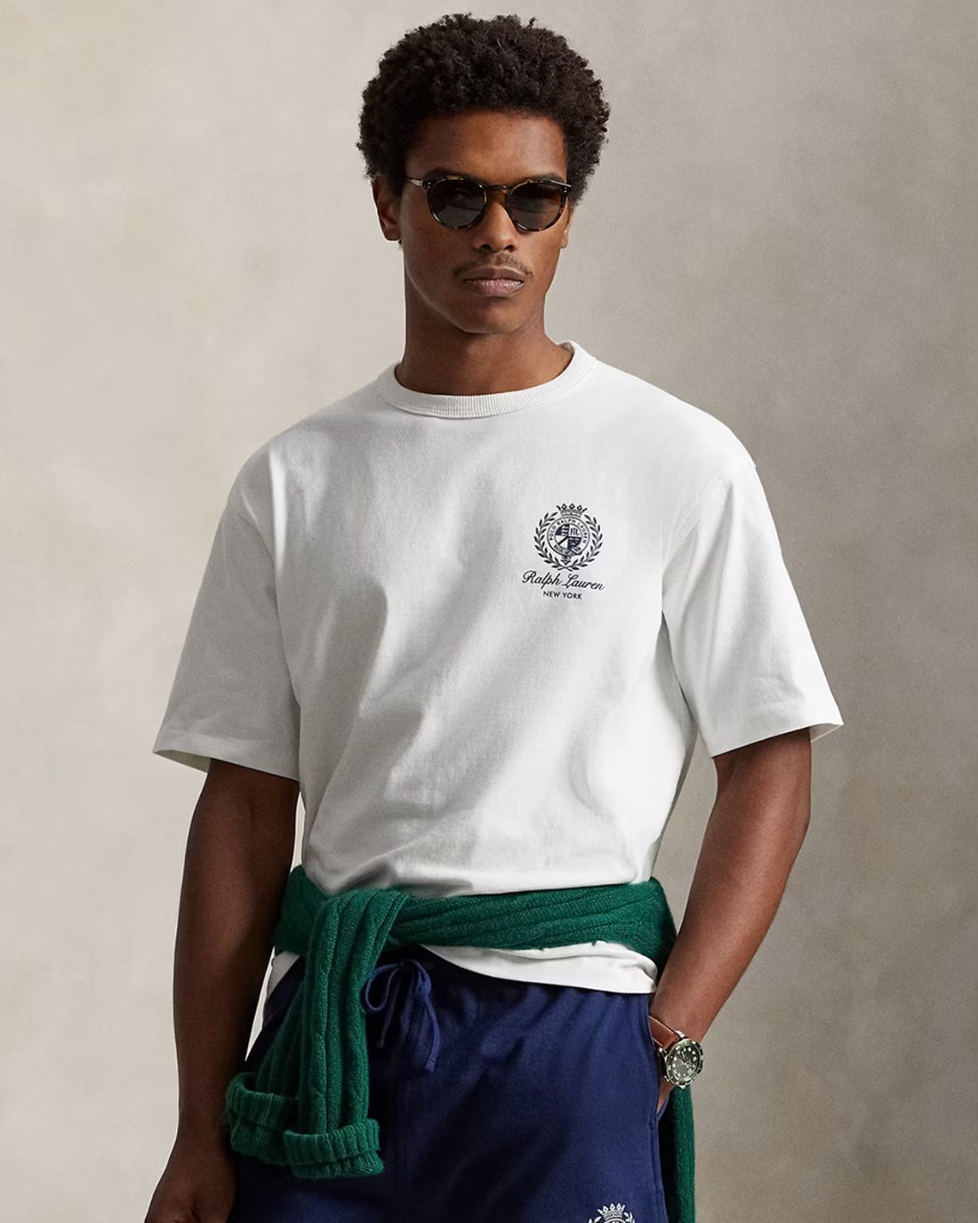 Camiseta Knit-T-Shirt Ralph Lauren Para Hombre De Color Blanco
