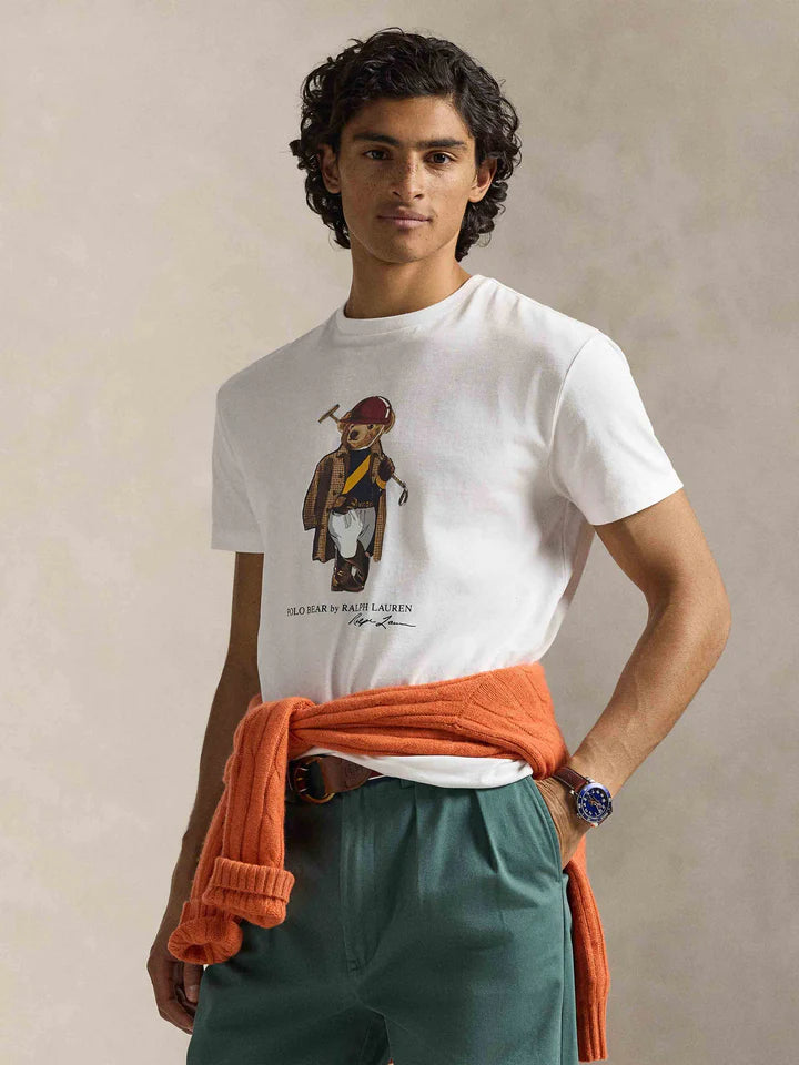 Camiseta Knit-T-Shirt Ralph Lauren Para Hombre De Color Blanco
