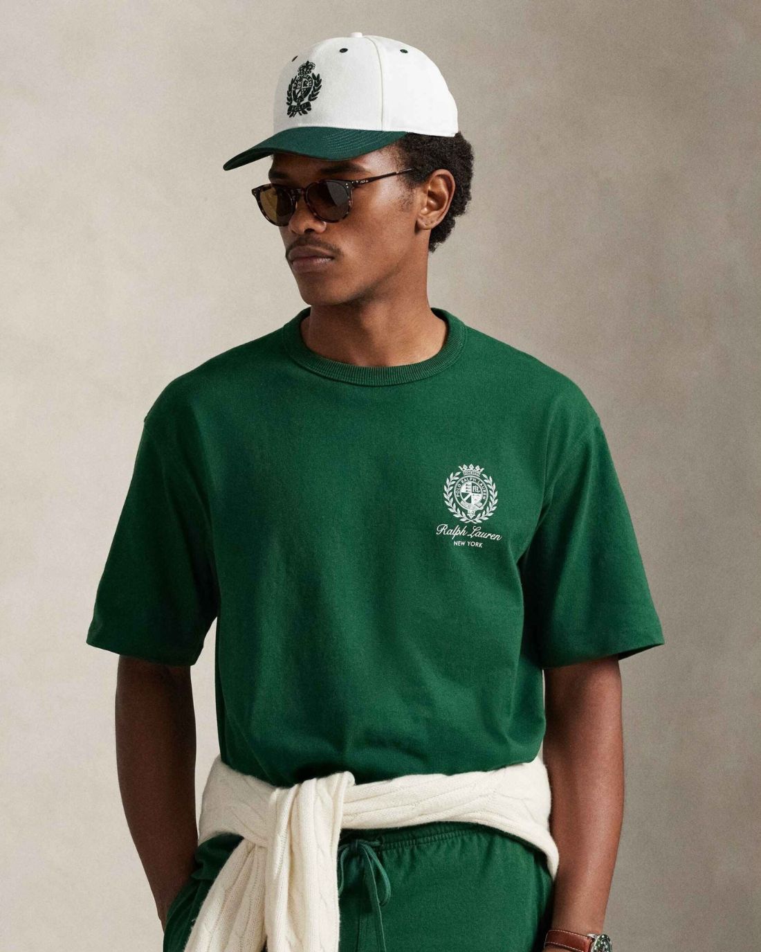 Camiseta Knit-T-Shirt Ralph Lauren Para Hombre De Color Verde