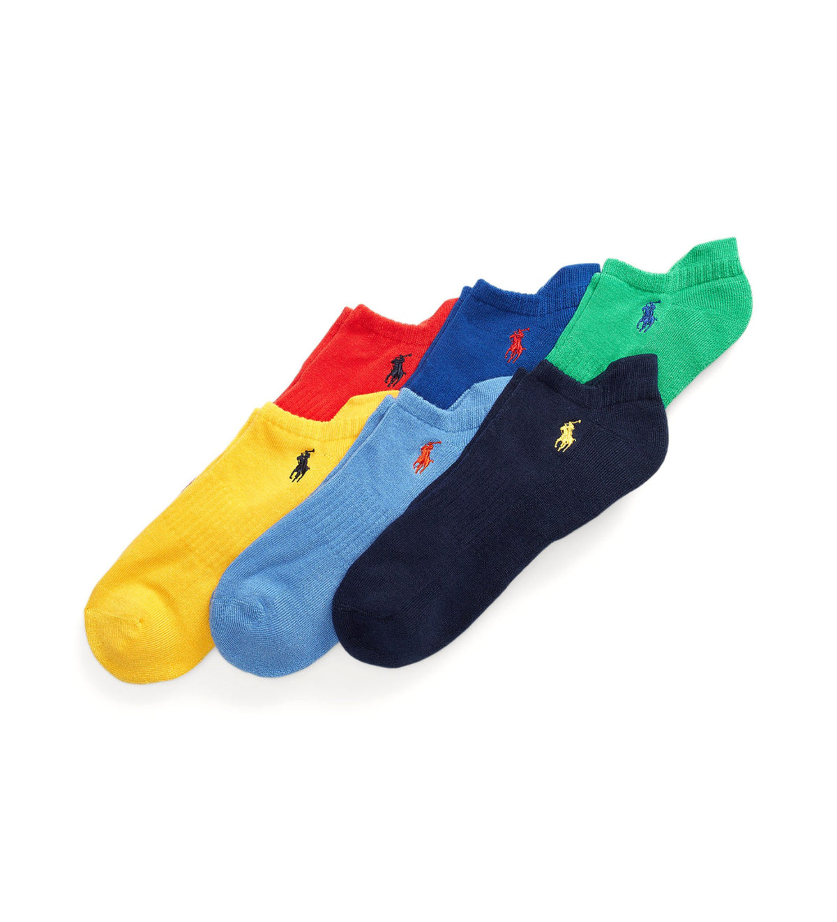 Medias Solids-Ped-6 Pack Ralph Lauren Para Hombre De Color Multicolor