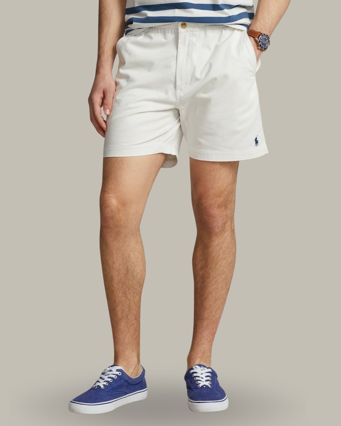 Pantalon Corto Cfprepsters-Flat-Short Ralph Lauren Para Hombre De Color Blanco