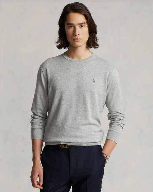 Sueter Ls Sf Cn Pp-Long Sleeve-Sweater Ralph Lauren Para Hombre De Color Gris