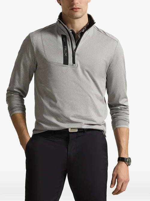 Sueter Knit-Half Zip-Pullover Ralph Lauren Para Hombre De Color Gris