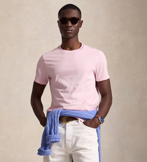 CAMISETA RALPH LAUREN PARA CABALLERO MANGA CORTA ROSADO REF 710671438530