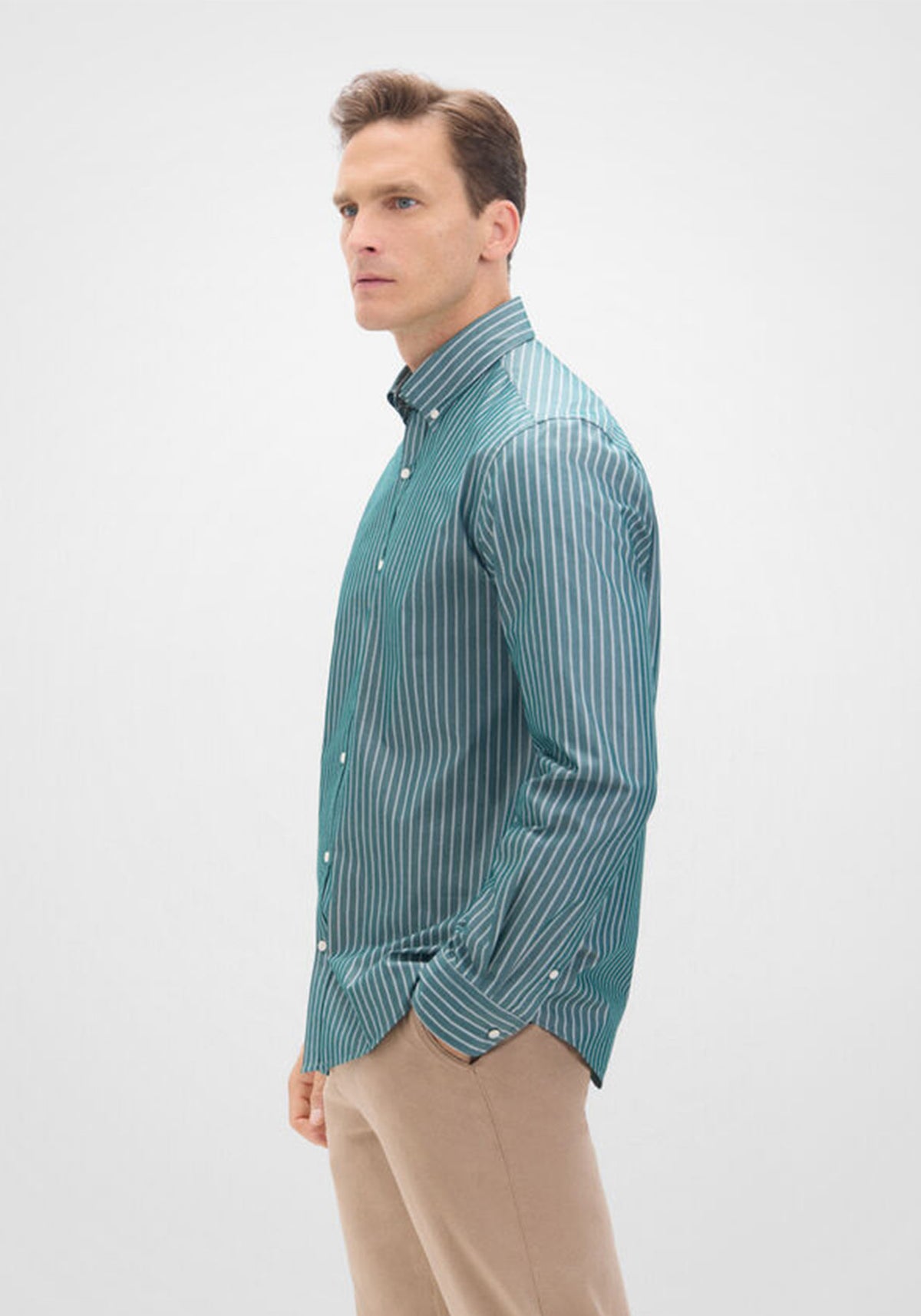 CARVEN CAMISA M/L HOMBRE VERDE CVK04139GE