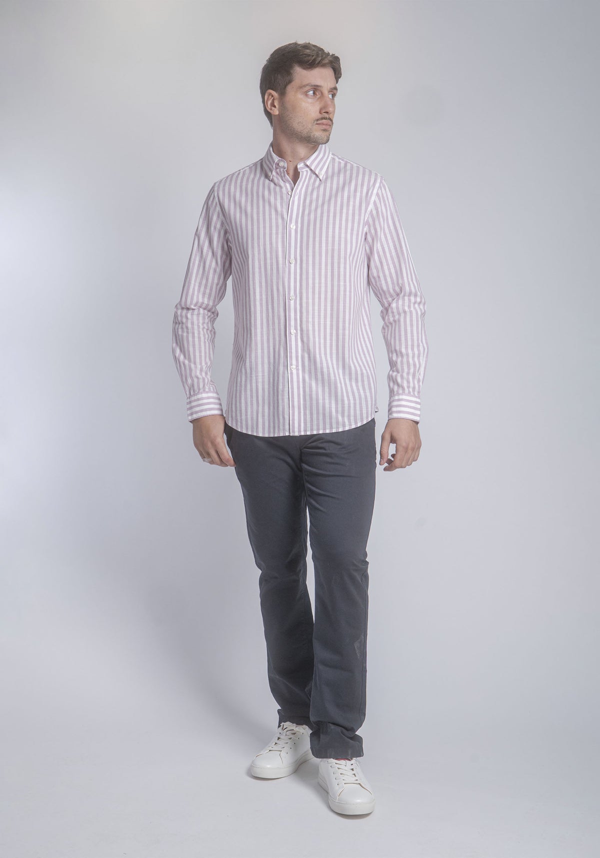 CARVEN CAMISA M/L HOMBRE ROSADO CVK04143PK