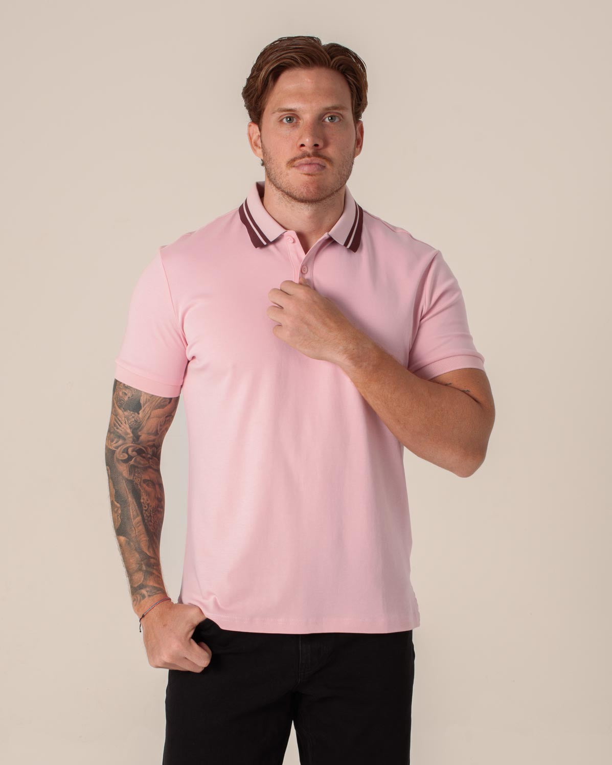 CARVEN POLO HOMBRE ROSADO CVY31540AUPK