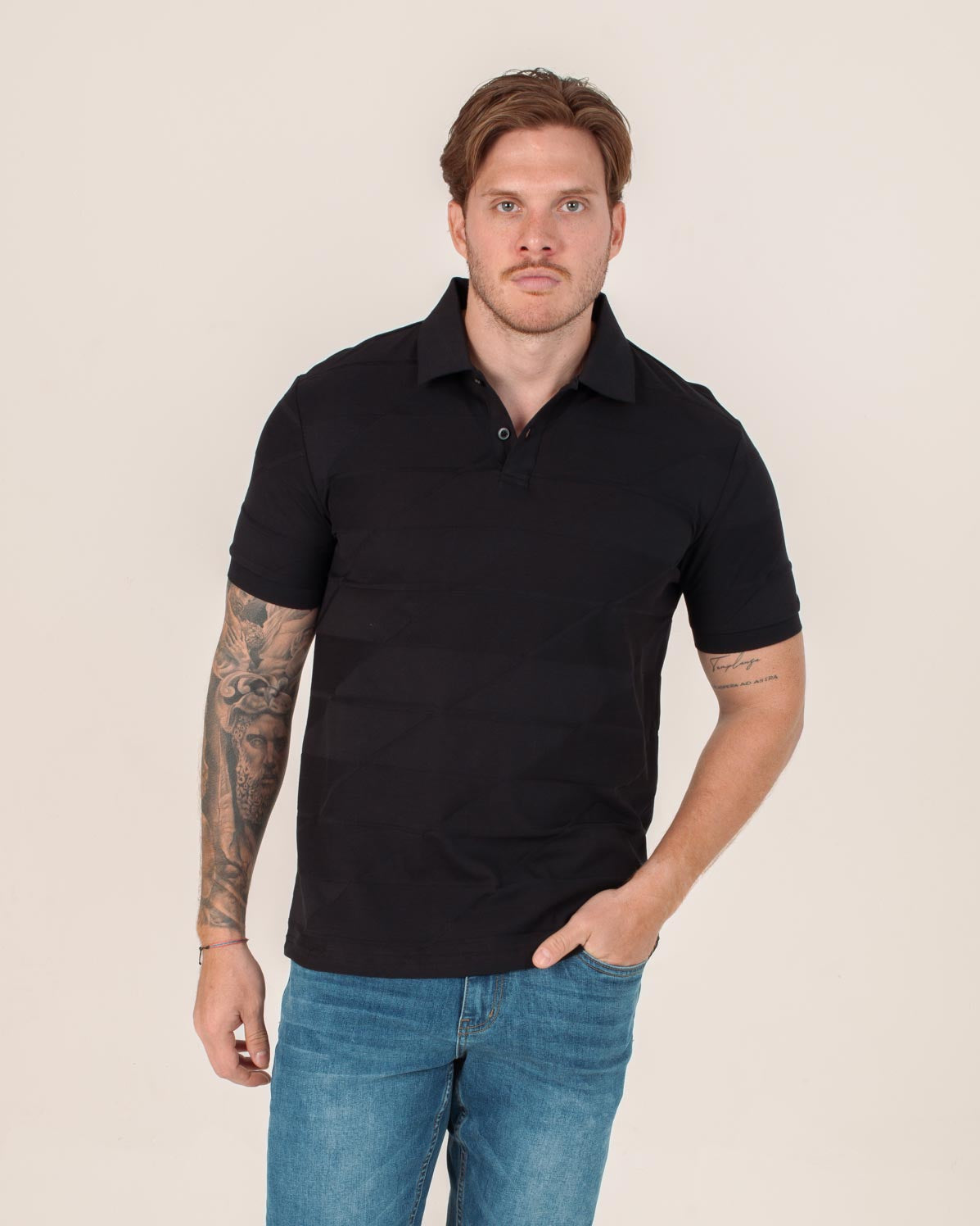 CARVEN POLO HOMBRE NEGRO CVY13207BL