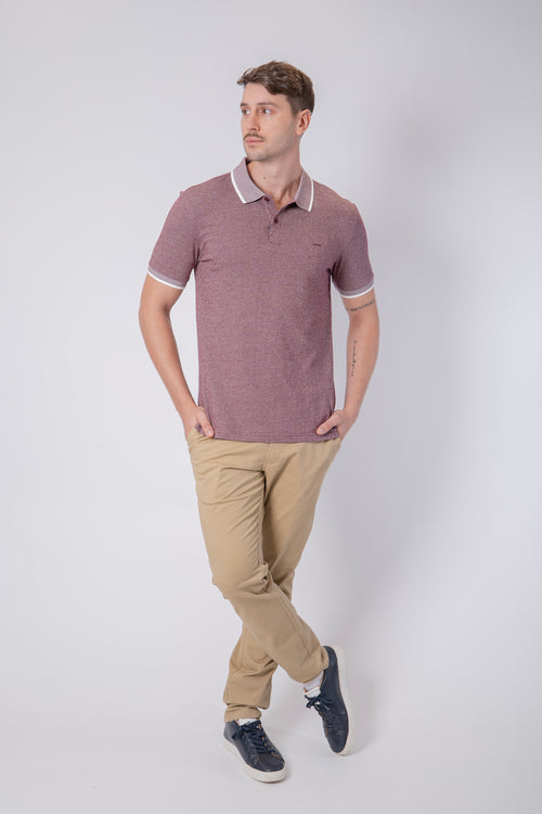 CARVEN POLO HOMBRE ROJO CVY13170BUR