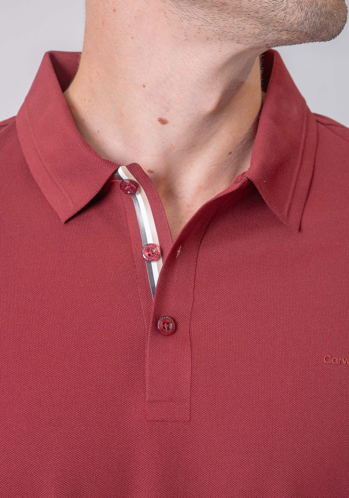 CARVEN POLO HOMBRE ROJO CVY13525DKBUR