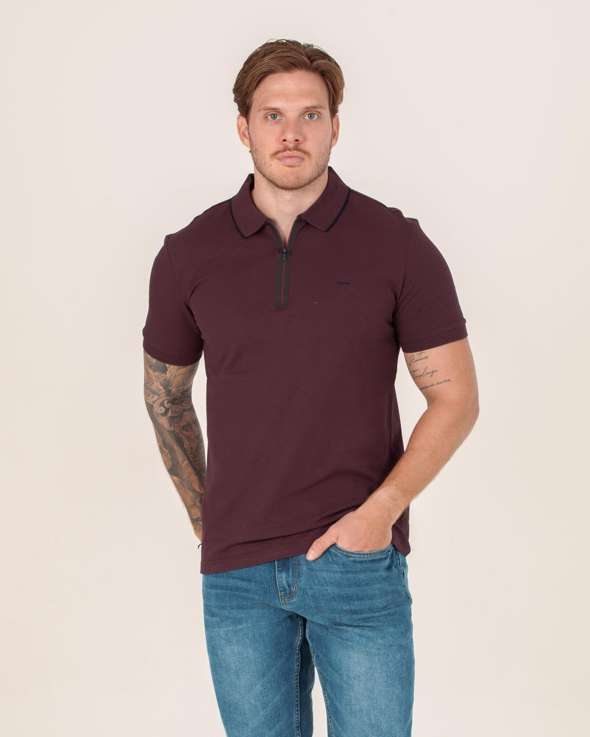 CARVEN POLO HOMBRE ROJO CVY31176DKBUR