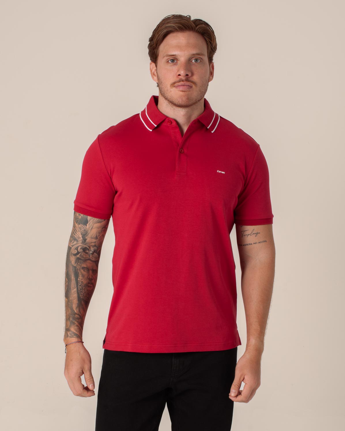 CARVEN POLO HOMBRE ROJO CVY31509DKRD