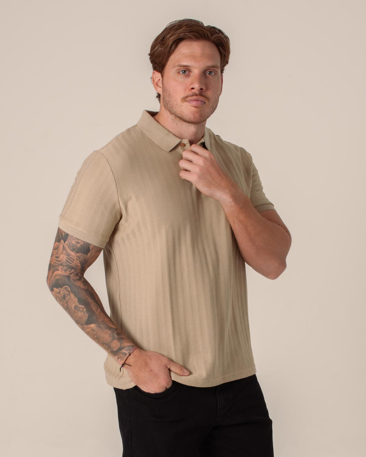 CARVEN POLO HOMBRE KHAKI CVY13562KA