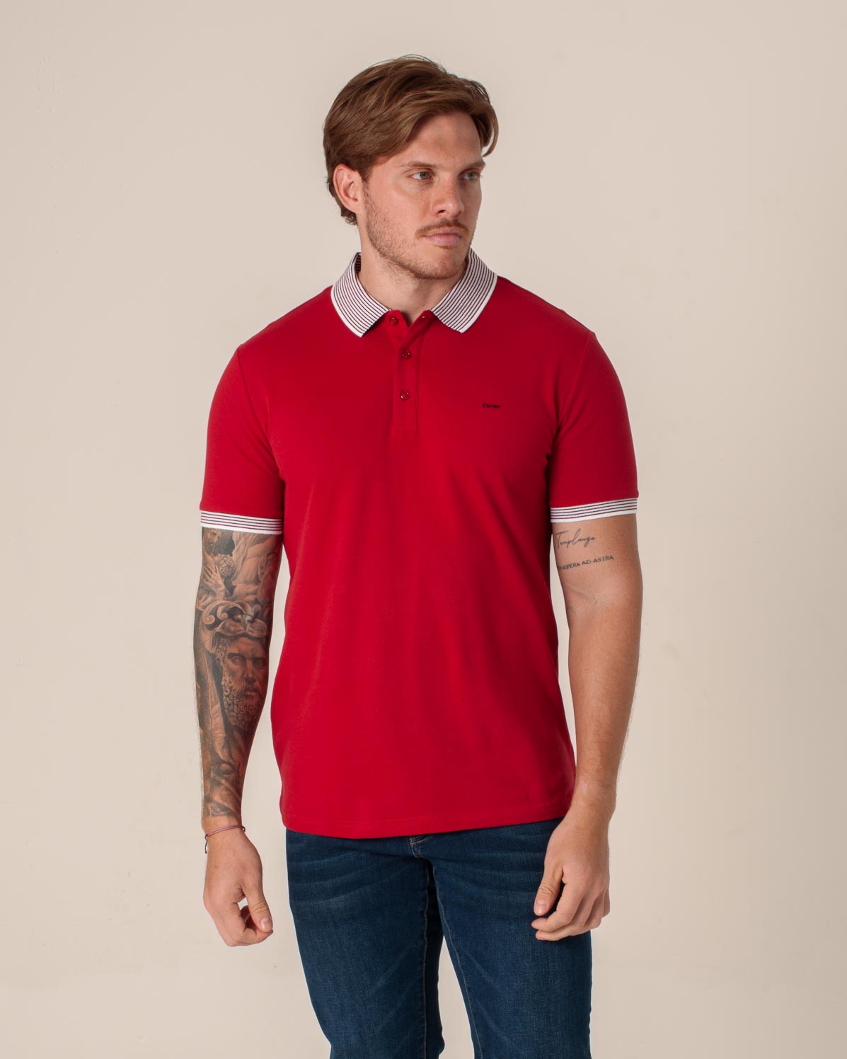 CARVEN POLO HOMBRE ROJO CVY31171RD