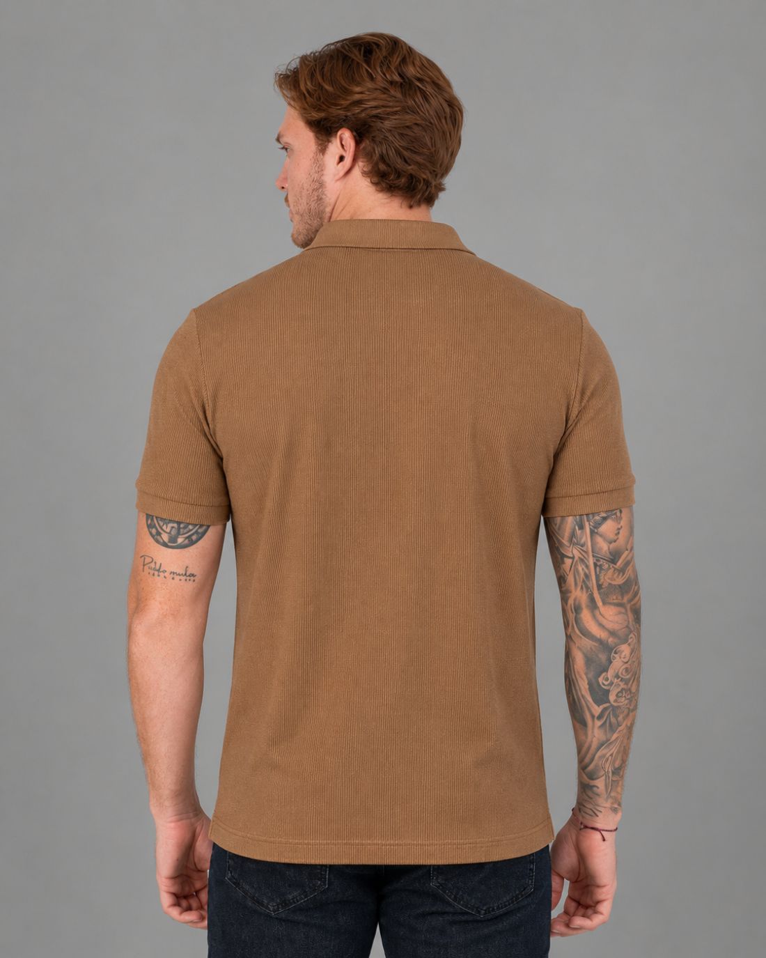Polo P/H M/C Carven Para Hombre Color Marron Cv-Z13-114-Co