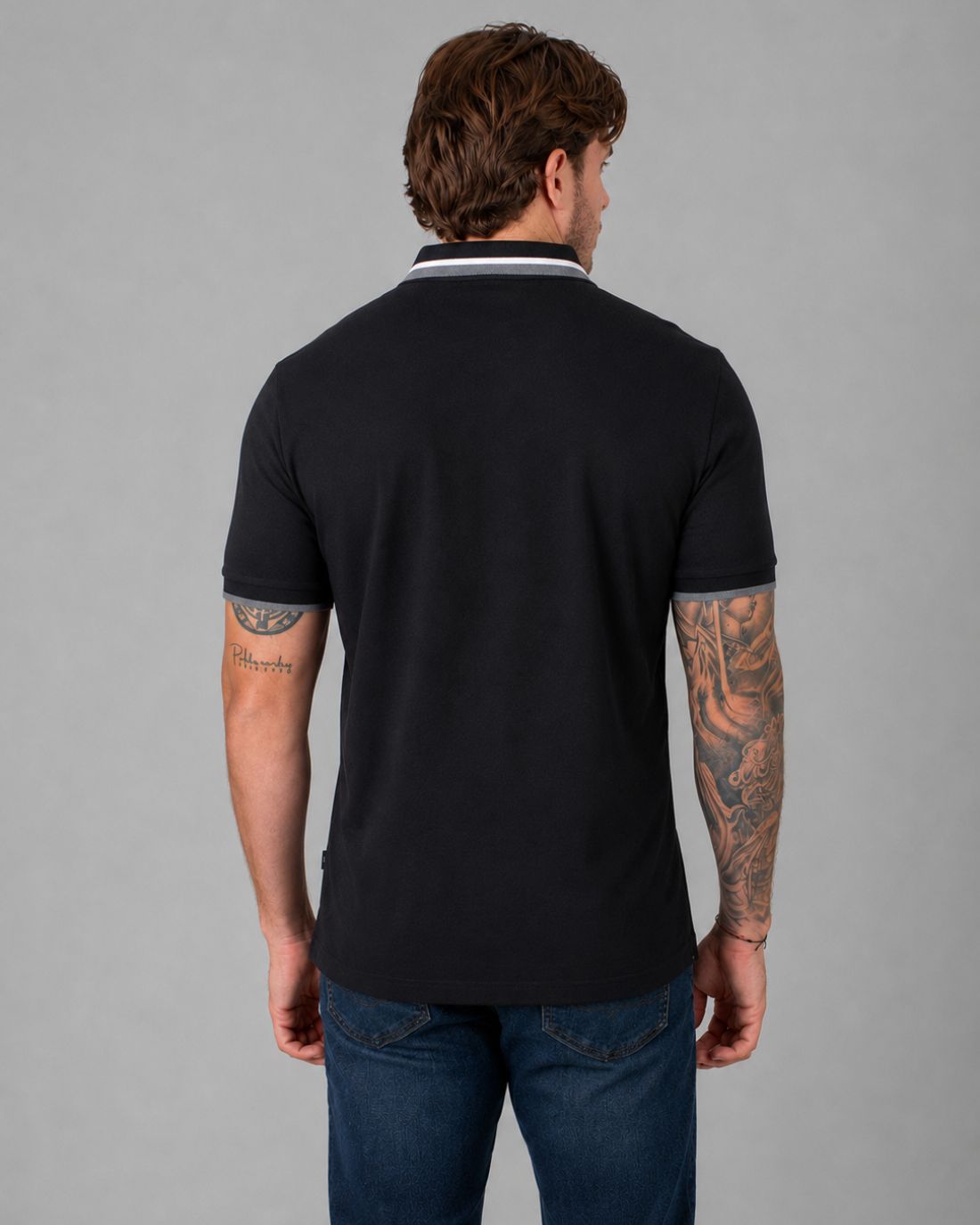 Polo P/H M/C Carven Para Hombre Color Negro Cv-Z31-102-Bl