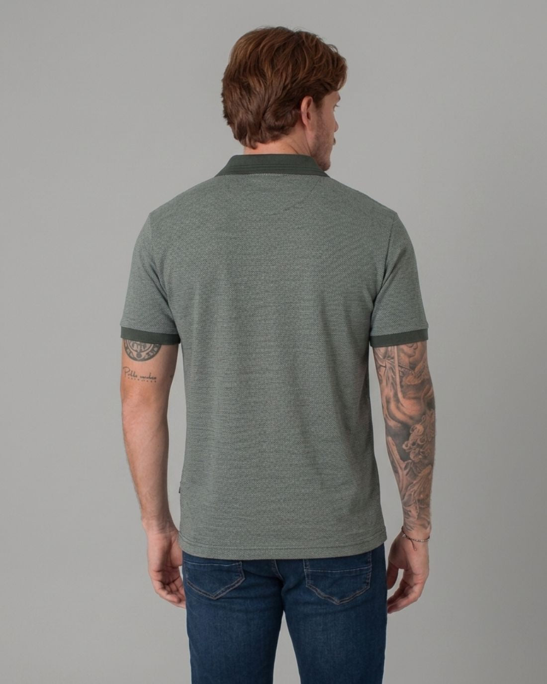 Polo P/H M/C Carven Para Hombre Color Verde Cv-Z31-141-Dkge