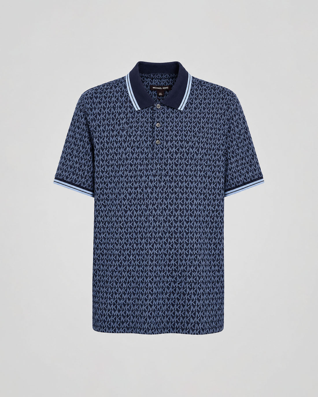 Camisa Tipo Polo Mk Sig Greenwich Polo Azul Para Hombre Michael Kors