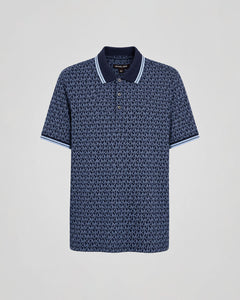 Camisa Tipo Polo Mk Sig Greenwich Polo Azul Para Hombre Michael Kors