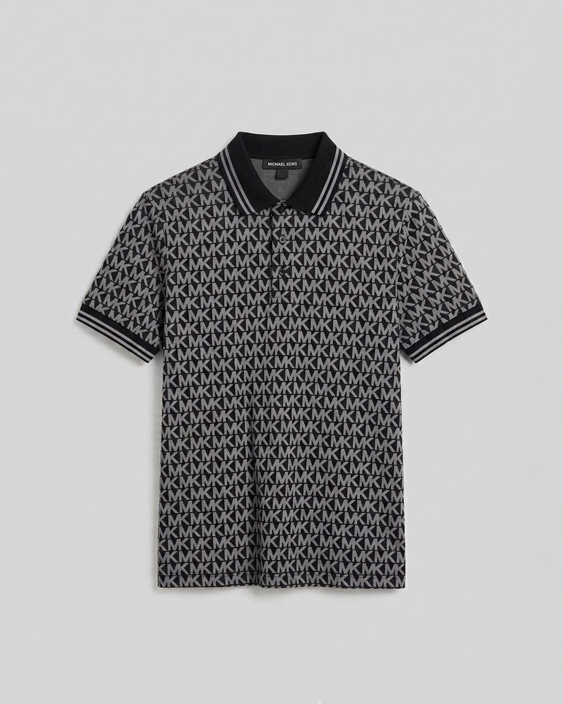 Camisa Tipo Polo Mk Sig Greenwich Polo Negro Para Hombre Michael Kors