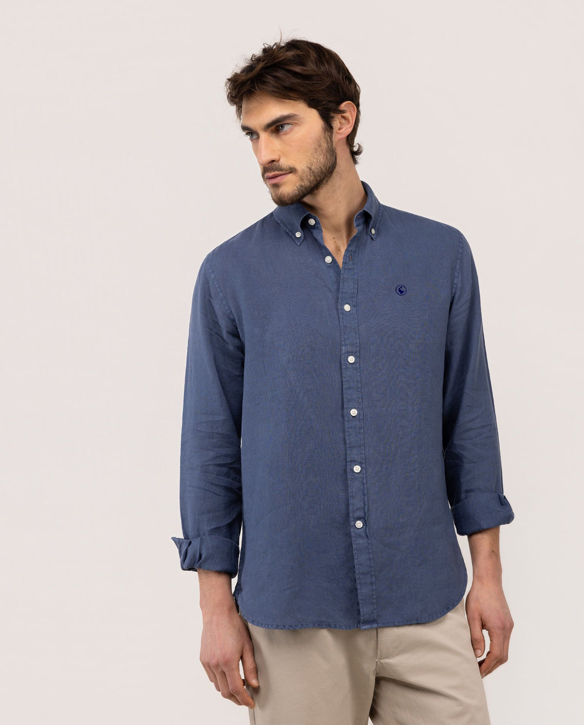 Camisa Lino EL GANSO HOMBRE AZUL