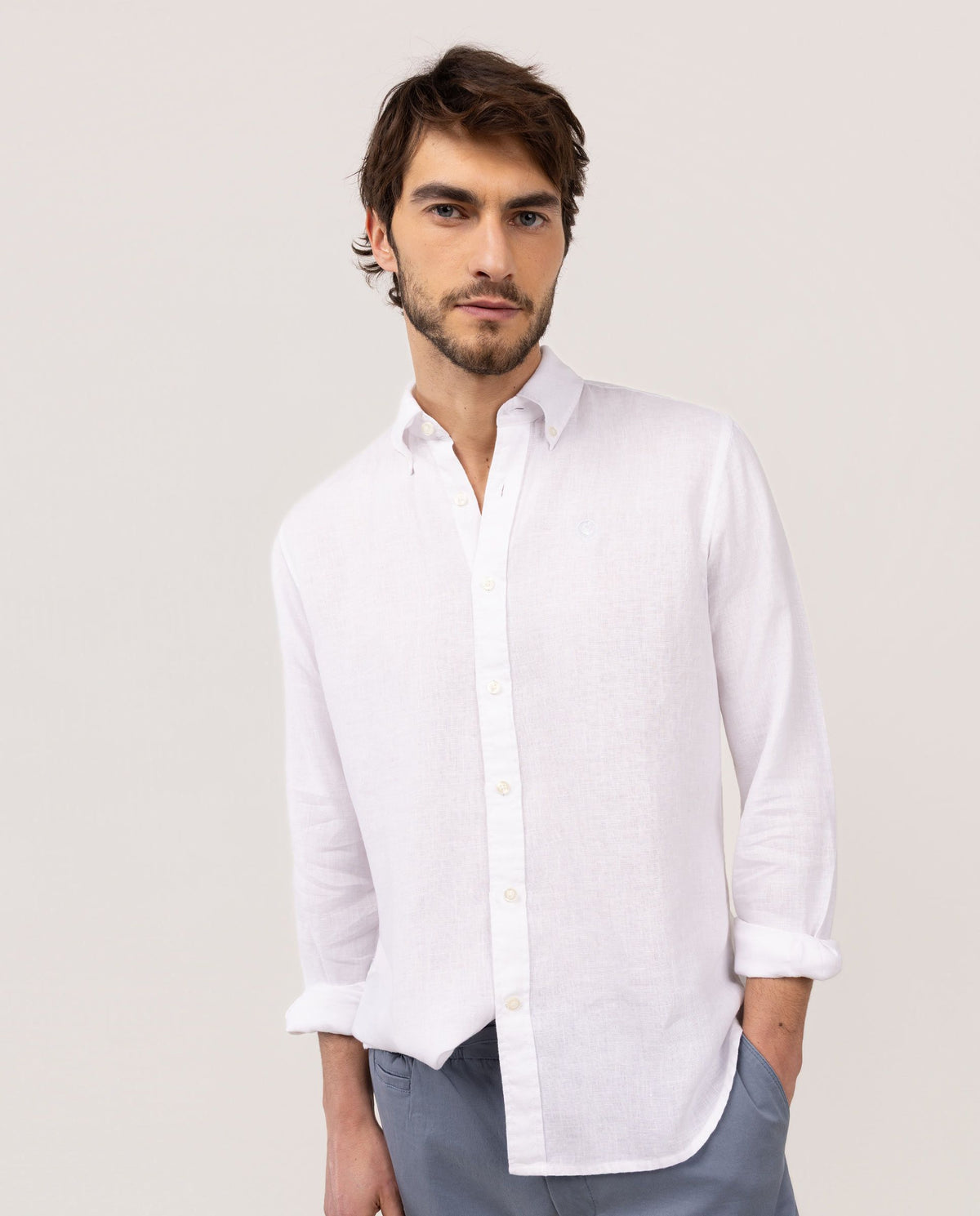 Camisa Lino EL GANSO HOMBRE BLANCO