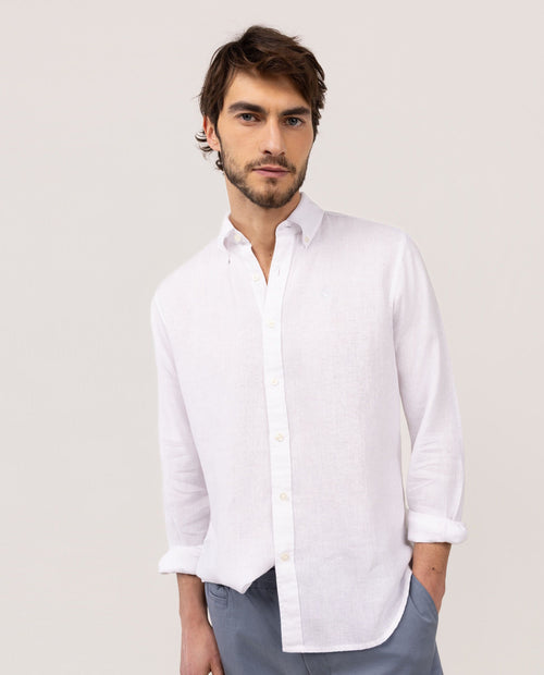 Camisa Lino EL GANSO HOMBRE BLANCO