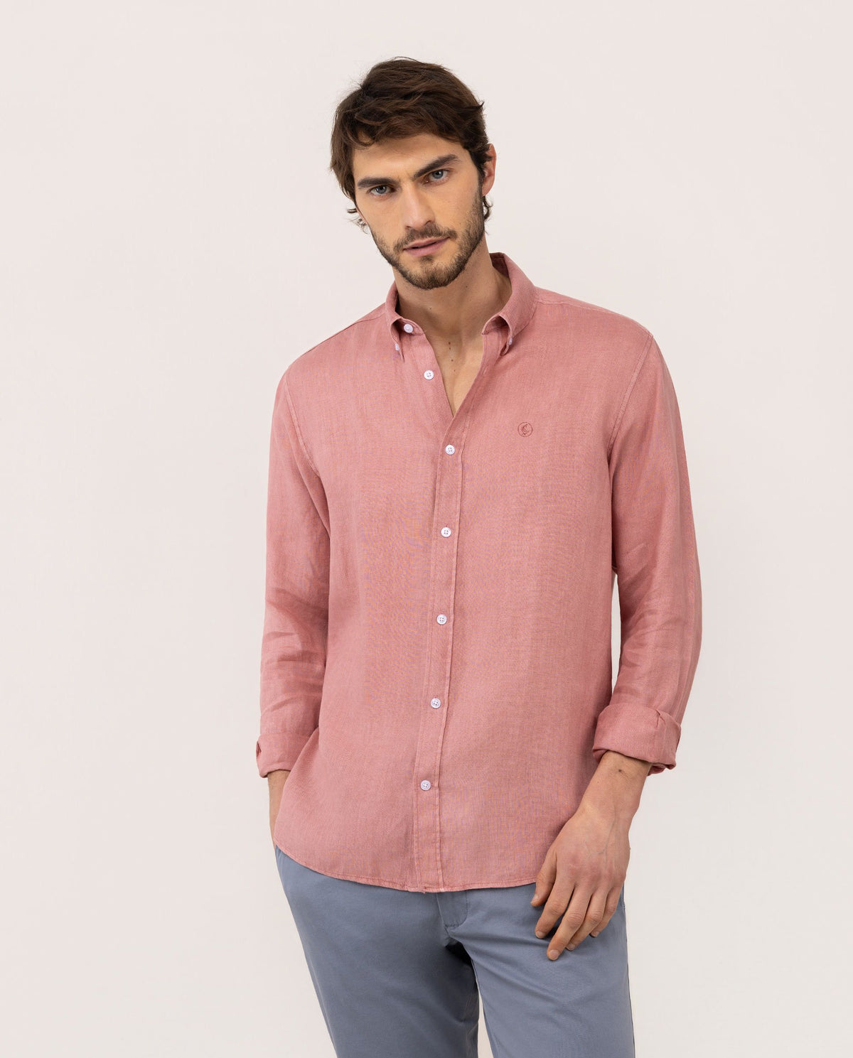 Camisa Lino EL GANSO HOMBRE ROJO