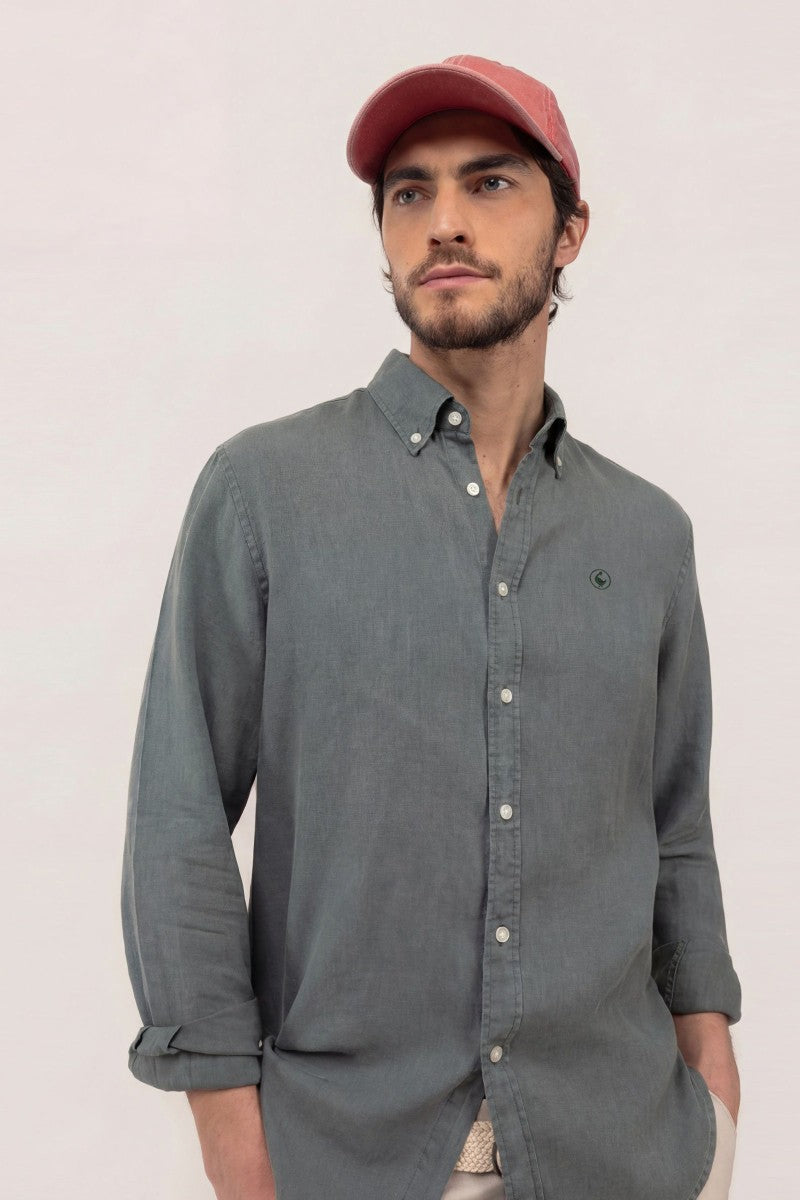 Camisa Lino EL GANSO HOMBRE VERDE