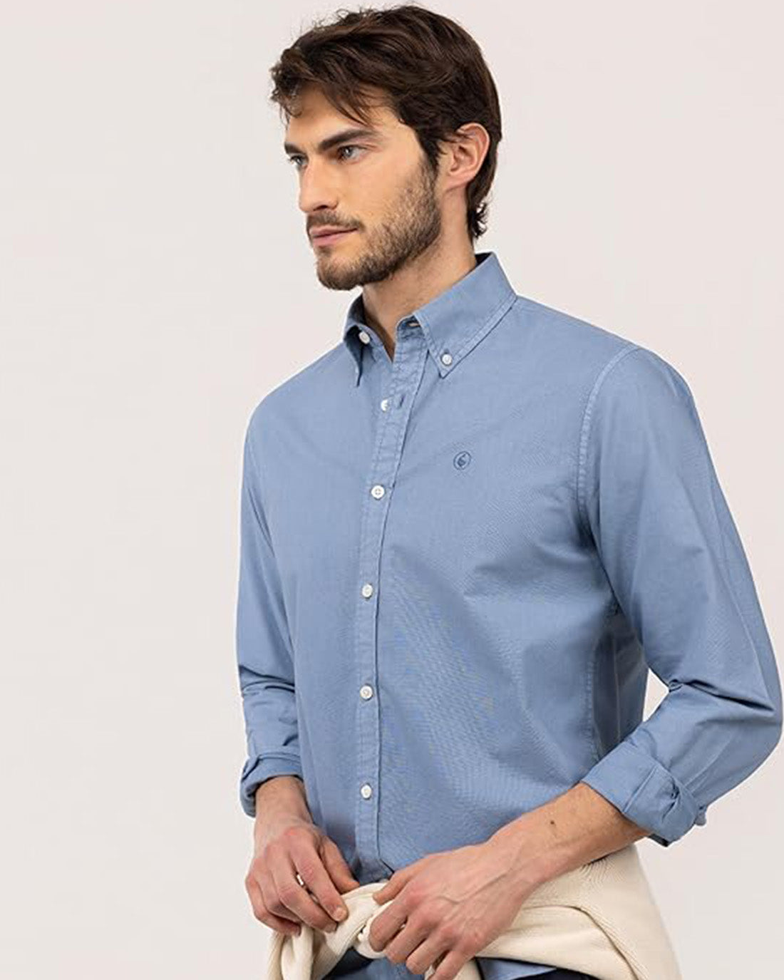 Camisa Algodón Garment Dyed EL GANSO HOMBRE AZUL 1050s260026