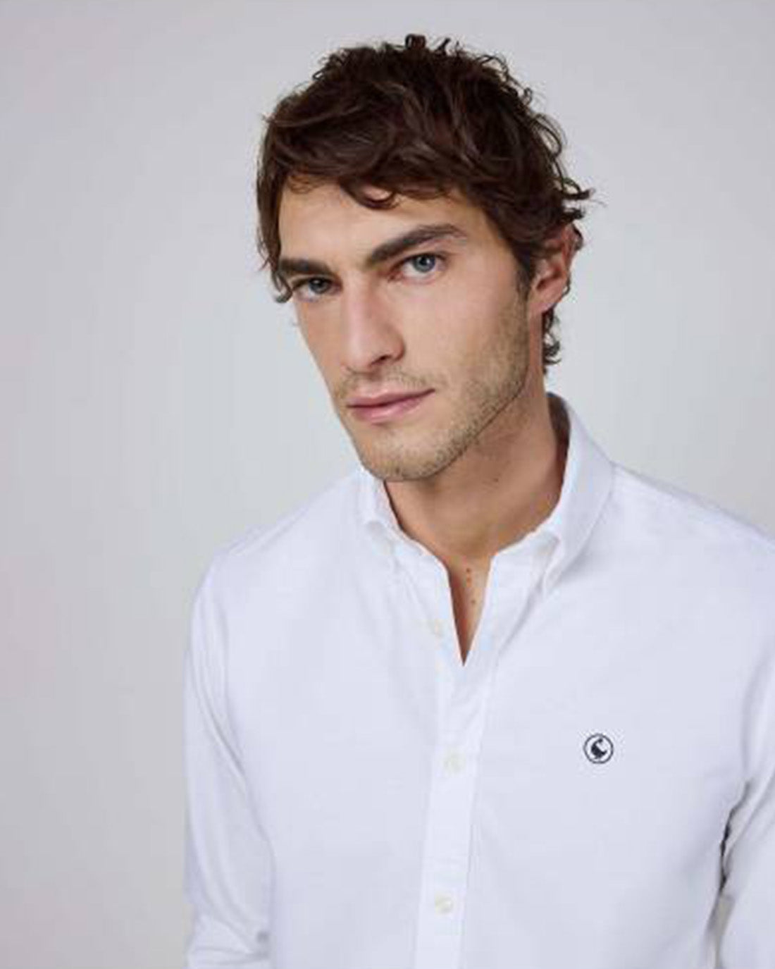 Camisa Algodón Garment Dyed EL GANSO HOMBRE BLANCO