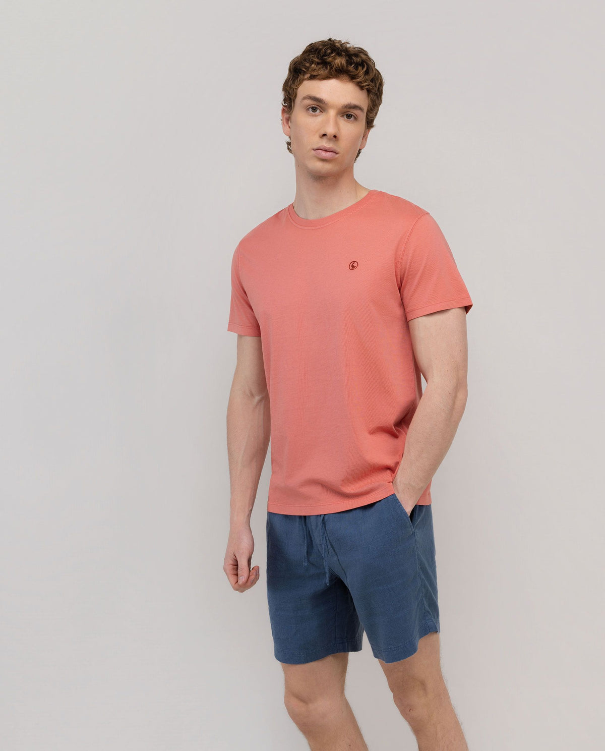 Camiseta Garment Dyed EL GANSO HOMBRE NARANJA