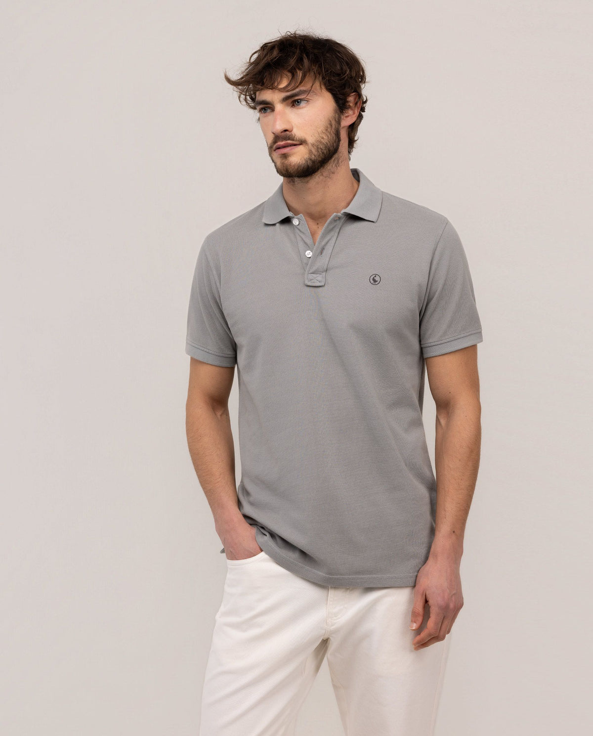 Polo Piqué Garment Dyed EL GANSO HOMBRE GRIS