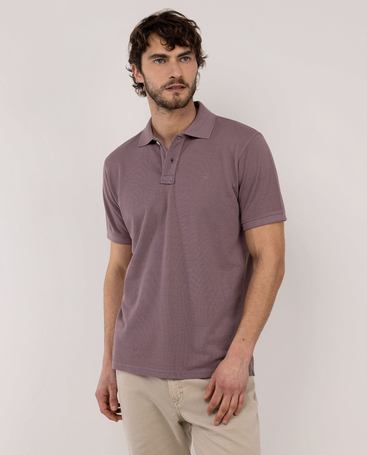 Polo Piqué Garment Dyed EL GANSO HOMBRE MORADO