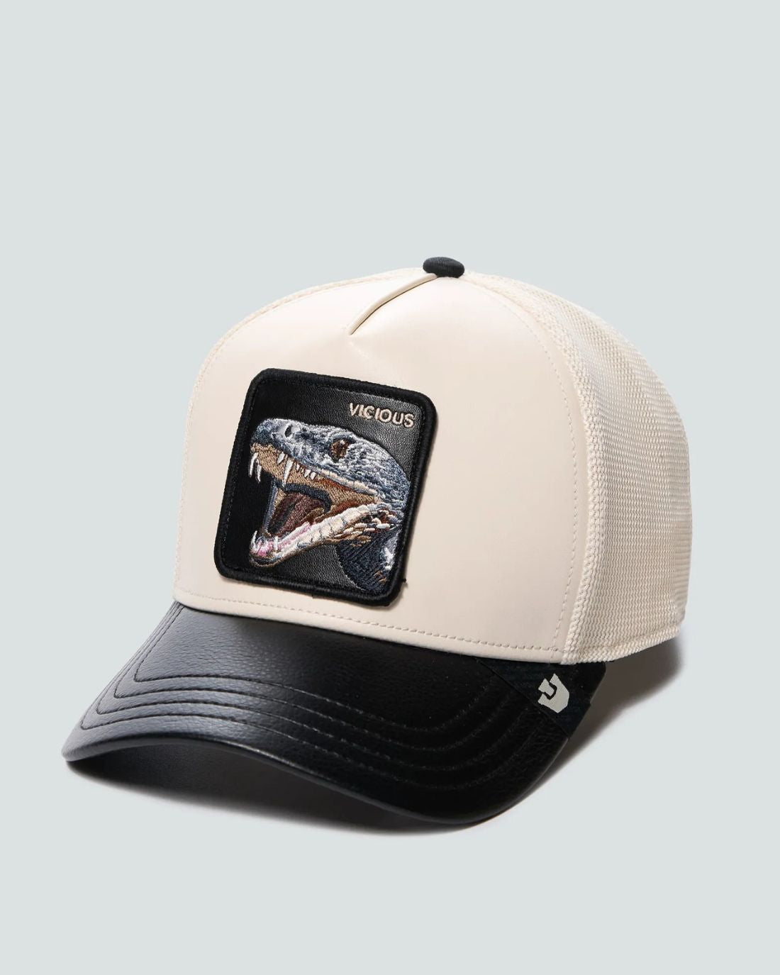 GORRA GORIN BROSS FAUX LEATHER SNAKE COLOR BLANCO