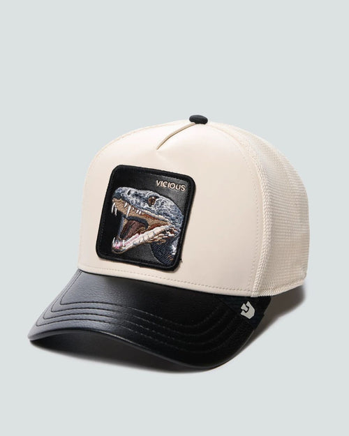 GORRA GORIN BROSS FAUX LEATHER SNAKE COLOR BLANCO