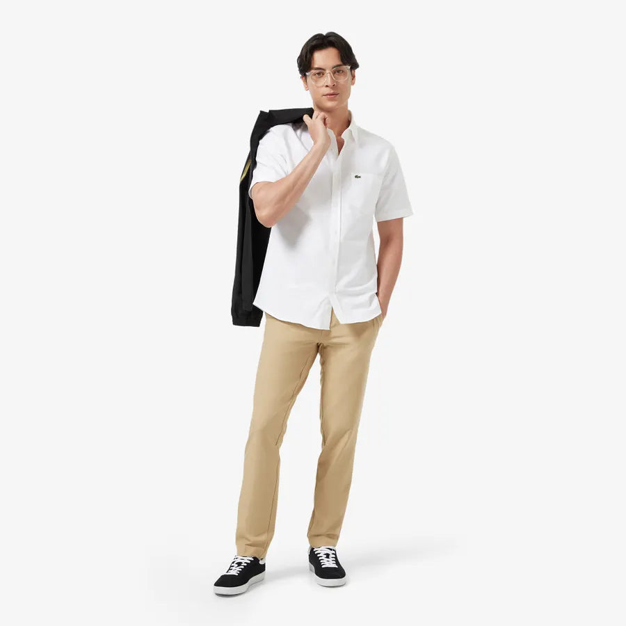 LACOSTE CH1917001 CAMISA OXFORD MANGA CORTA FIT WHITE