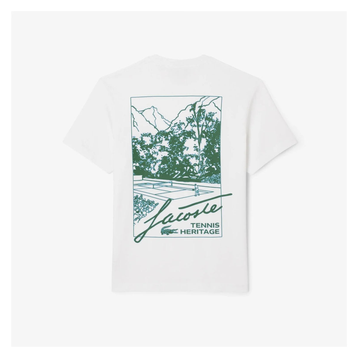 LACOSTE TH5505001 CAMISETA DE ALGODON ESTAMPADA WHITE