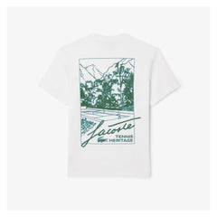 LACOSTE TH5505001 CAMISETA DE ALGODON ESTAMPADA WHITE