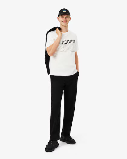 LACOSTE TH582370V CAMISETA ESTAMPADA DE PESO MEDIO WHITE