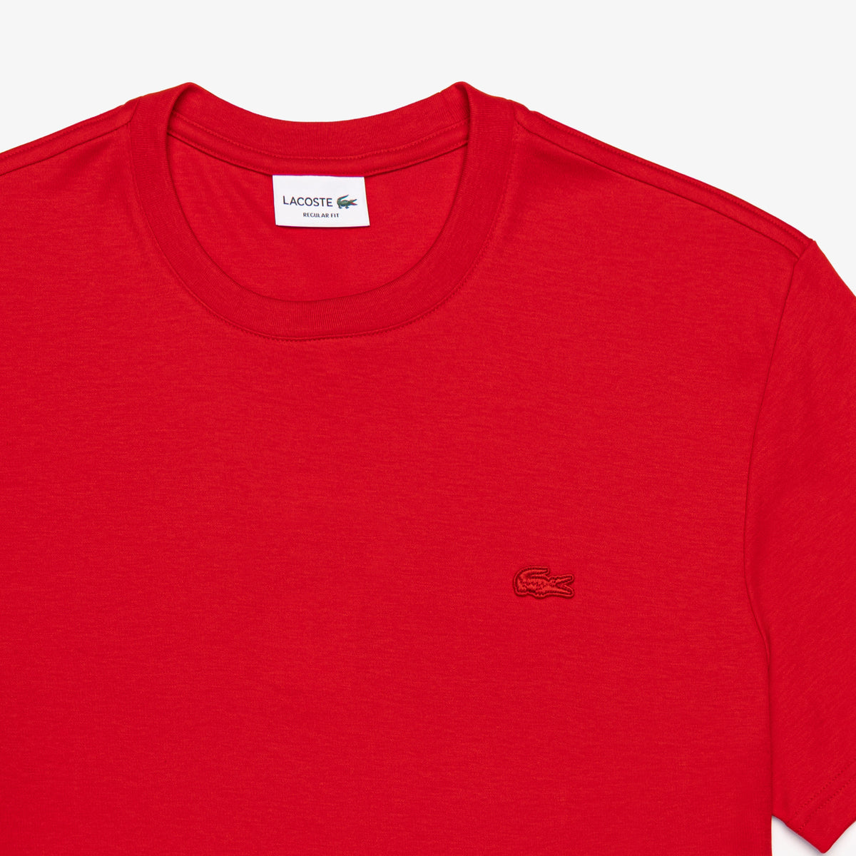 LACOSTE TH8621240 CAMISETA INTERLOCK DE ALGODON RED
