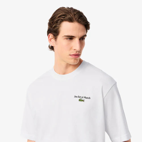 LACOSTE TH5950001 CAMISETA OVERSIZED ESTAMPADA WHITE