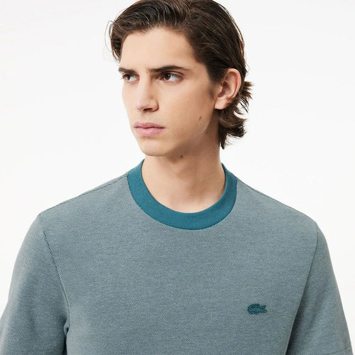 lacoste camiseta cuello redondo azul