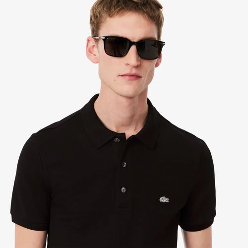 Lacoste tipo polo elasizado al cuerpo negro SLIM FIT