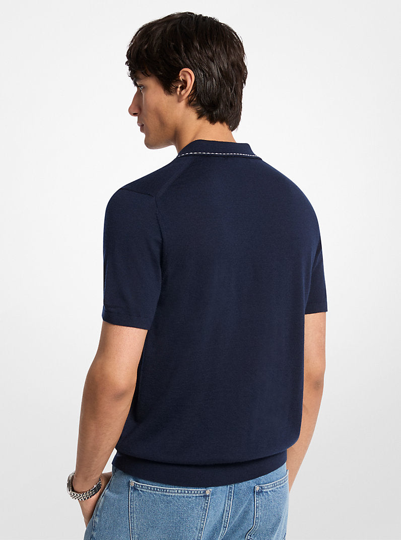 MICHAEL KORS POLOS PICK STITCH MERINO POLO HOMBRE CR660JZ7AP401BLU