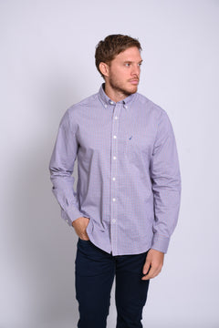 NAUTICA CAMISA MANGA LARGA DE HOMBRE BLANCO