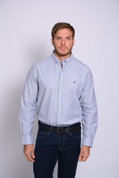 NAUTICA CAMISA MANGA LARGA DE HOMBRE NEGRO