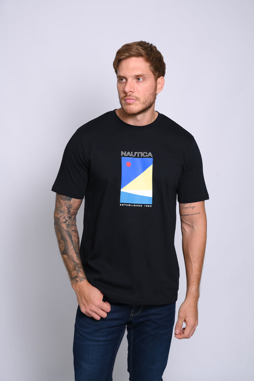 NAUTICA CAMISETAS DE HOMBRE NEGRO