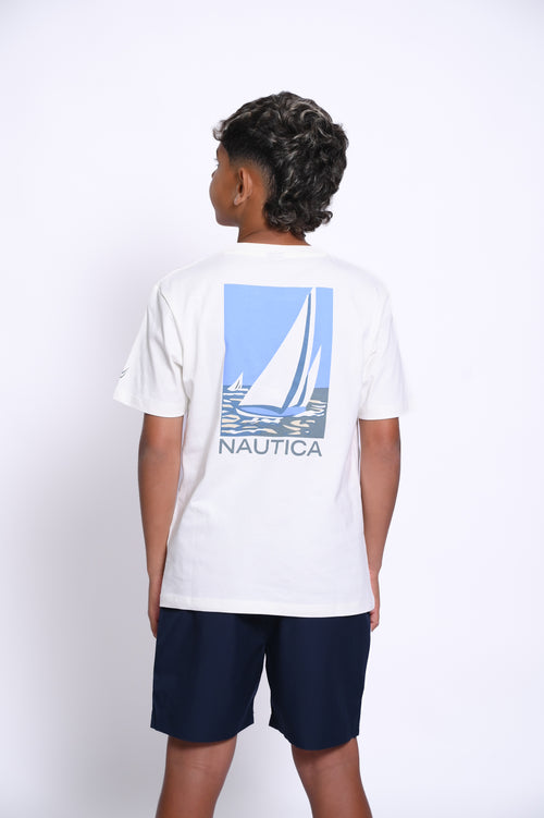 NAUTICA CAMISETAS DE NIÑO BLANCO