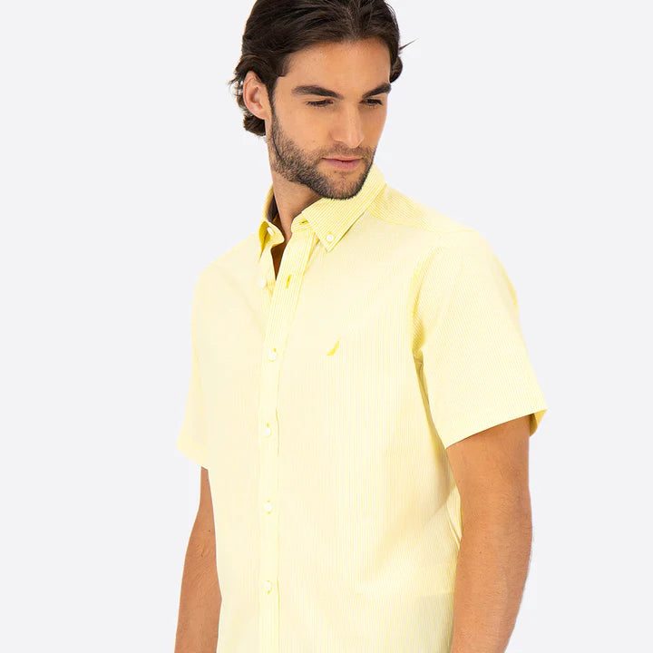 NAUTICA CAMISA M/C DE HOMBRE AMARILLO 0199WS-7BZ